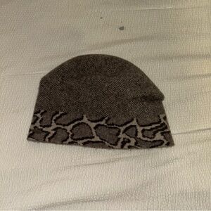 Animal Print Slouchy Knit Beanie |